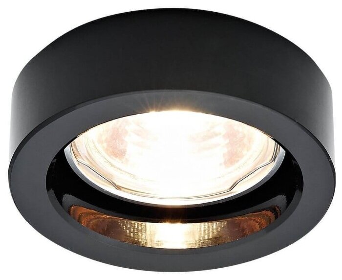 Светильник Ambrella light D9160 BK, GU5.3, 10 Вт, 4200, цвет арматуры: хром, цвет плафона: черный, 50 шт.