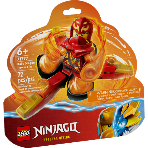 Конструктор LEGO Ninjago 71777 Kai's Dragon Power Spinjitzu Flip, 72 дет. сила дракона