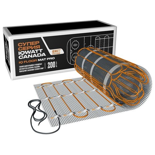 Тонкий самоклеящийся греющий мат IQ FLOOR MAT PRO 200Втмкв - 70 м 21430₽