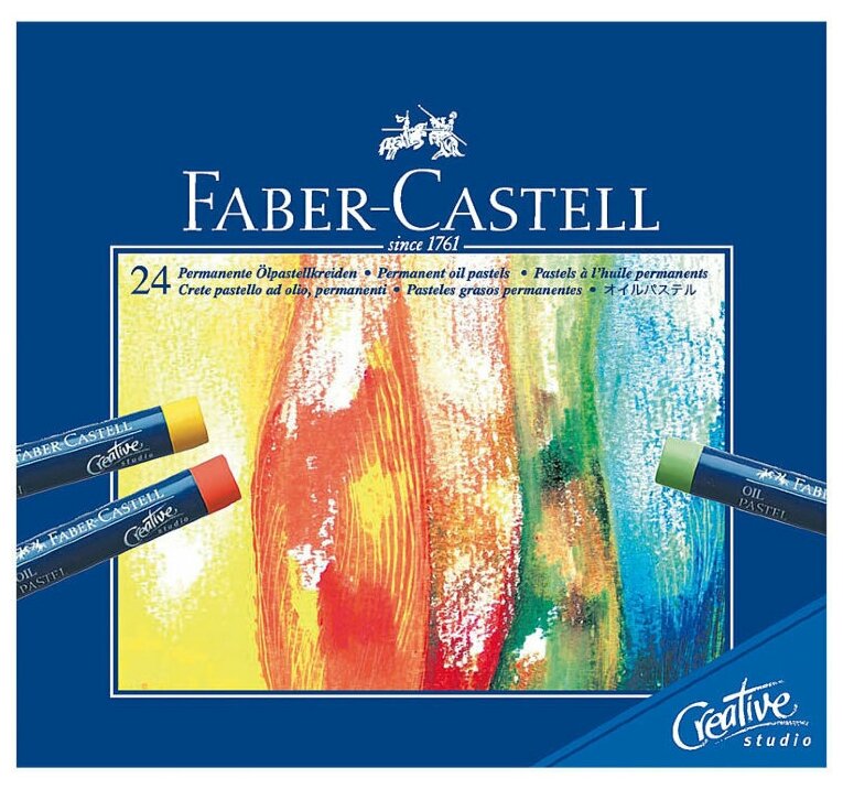 Пастель масляная Faber-Castell Studio Quality набор цветов в картонной коробке 24 шт. - фото №1