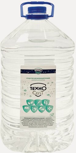 Изображение товара Антисептик для рук и поверхностей спиртосодержащий (70%) 5 л техносепт, дезинфицирующий, жидкость, 56211, 607382