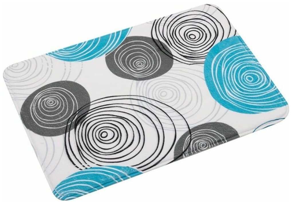 фото Коврик для ванной комнаты "Шарики" из микрофибры, 45*68 см, с войлочной подложкой, поролон 1см