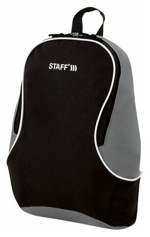 Рюкзак школьный Staff Flash универсальный, черно-серый, 40х30х16см, 2шт. (270294)