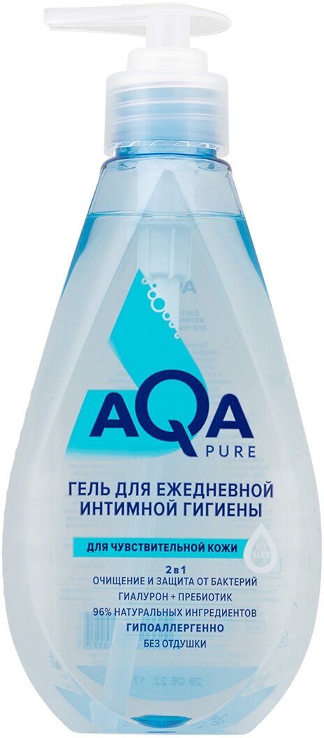Гель для ежедневной интимной гигиены AQA Pure для чувствительной кожи, 250 мл