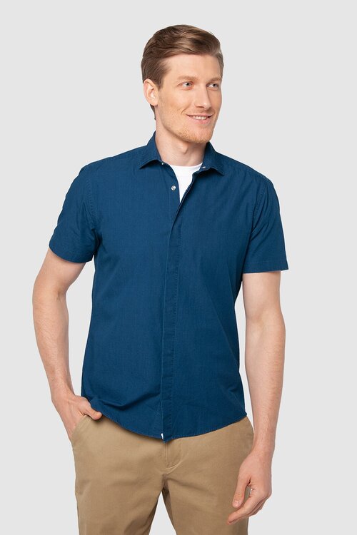 Рубашка KANZLER, размер 45, голубой