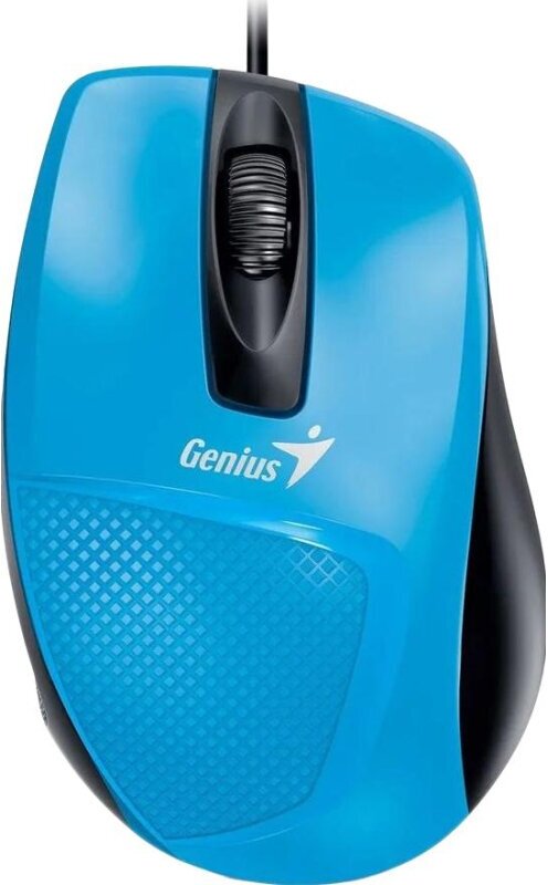 Мышь компьютерная Genius DX-150X, USB, 1000 DPI, кабель 1.5 м, синий