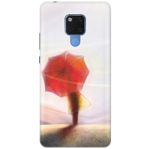 фото Re:paчехол - накладка artcolor для huawei mate 20 x с принтом "красный зонтик"