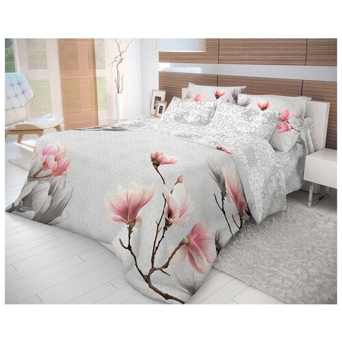 фото Постельное белье 1.5-спальное волшебная ночь cameo 702254, ранфорс, 2 наволочки 70 х 70 см, серый