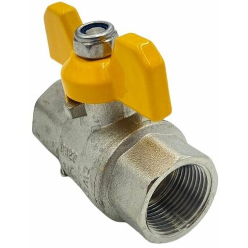 Кран шаровый для газа 1/2" вн/вн (бабочка) PROFactor (kranharbab12vnPFGaz)