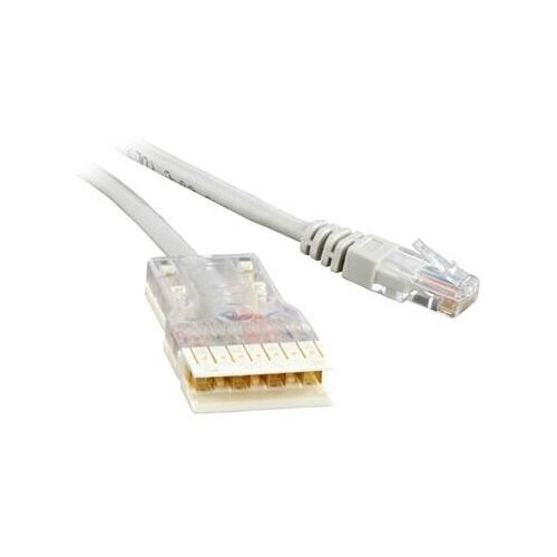 Патч-корд PC-110-RJ45-4P-C5e-2M-LSZH-GY 110 тип - RJ45 4 пары кат.5e LSZH 2м сер, HYPERLINE 229904 (1 шт.) кабель витая пара патч корд hyperline pc 110 rj45 1p cx 2m lszh gy 2 0m