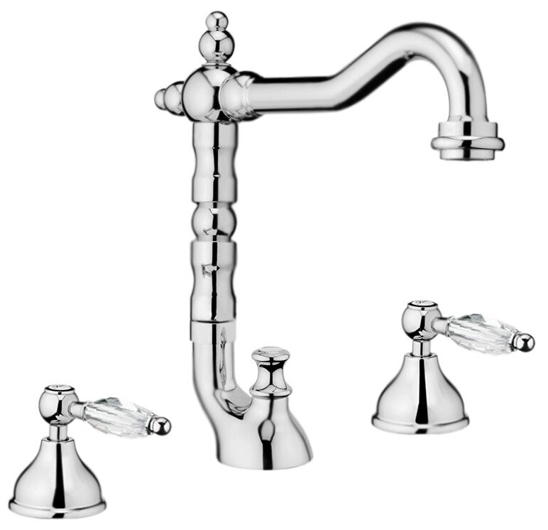 Смеситель для умывальника Webert ALEXANDRA на 3 отверстия AL750202015 Chrome