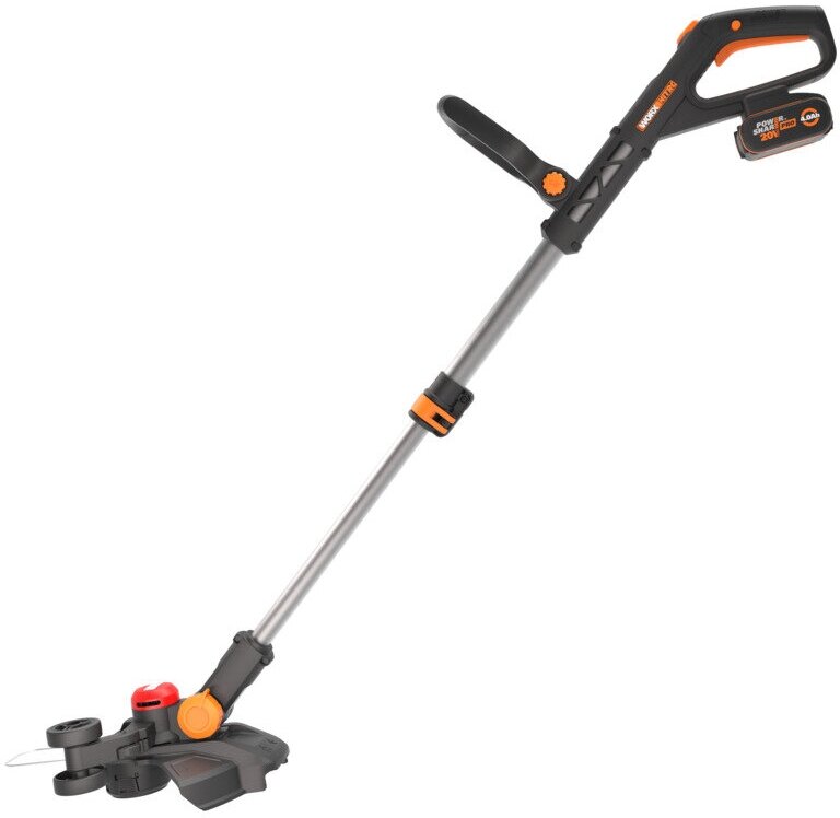 Триммер аккумуляторный бесщёточный WORX WG173E, 20В, 33см, 4Ач х1, ЗУ 2А, коробка - фотография № 1