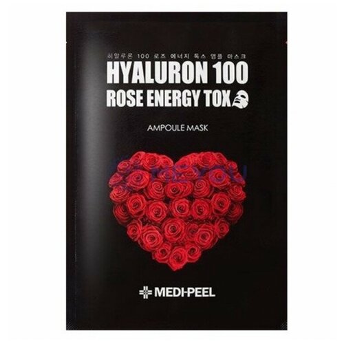 MEDI-PEEL Маска детокс с экстрактом розы и гиалуроновой кислотой Hyaluron 100 Rose Energy Tox, 30 г, 30 мл маска для лица medi peel hyaluron rose energy tox 30 мл