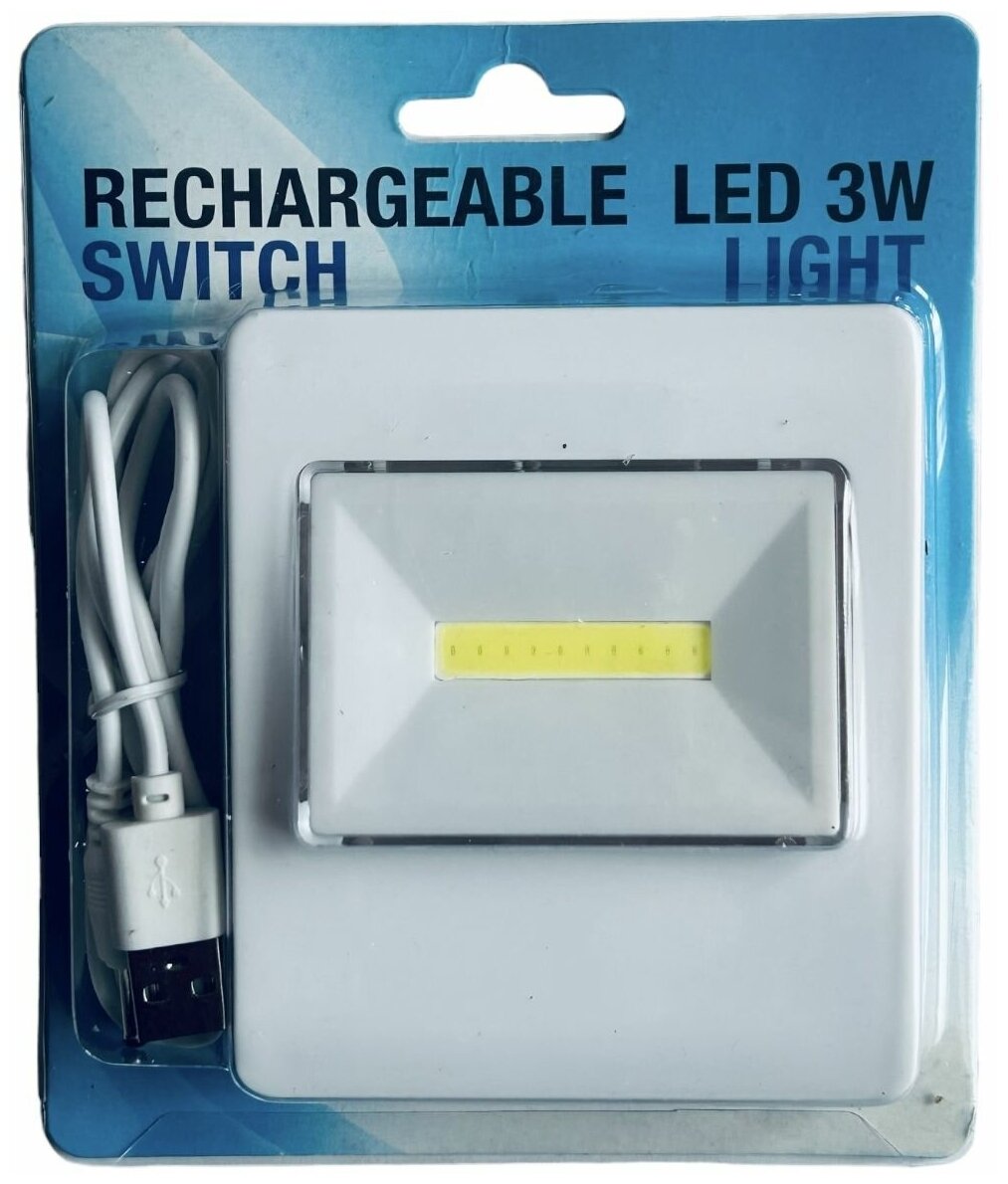 Светильник Заряжаемый 1200 mAh Switch Light накладной Led 3w - фотография № 3