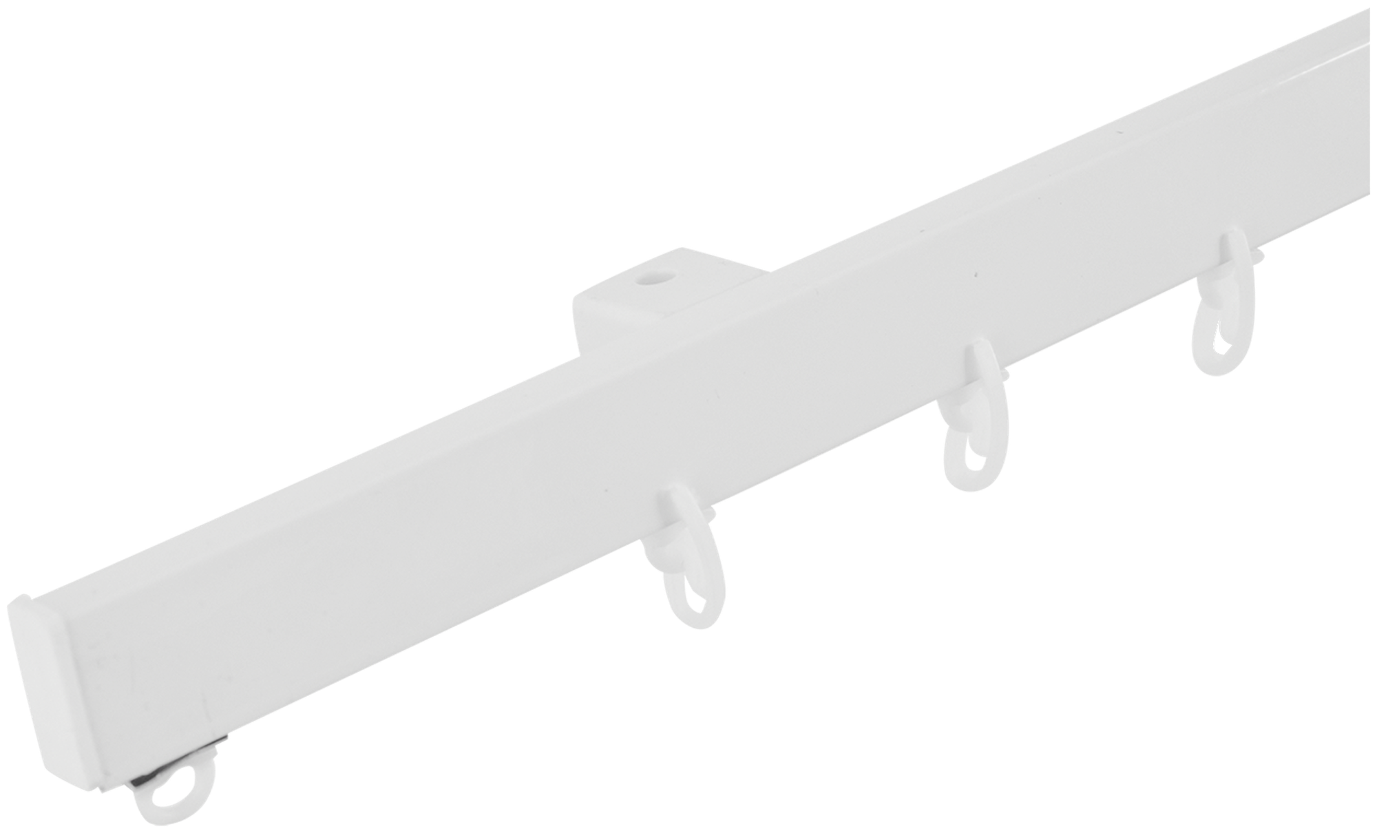 Карниз потолочный алюминиевый однорядный Facile 240 см белый