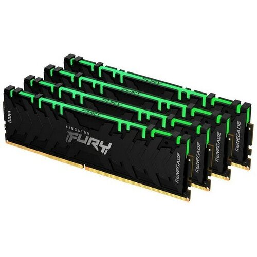 Оперативная память 128Gb DDR4 3200MHz Kingston Fury Renegade RGB (4x32Gb KIT) (KF432C16RBAK4/128)