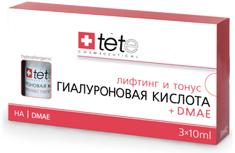 TETe Cosmeceutical Hyaluronic Acid + DMAE средство для лица Гиалуроновая кислота с ДМАЕ, 10 мл , 3 шт.