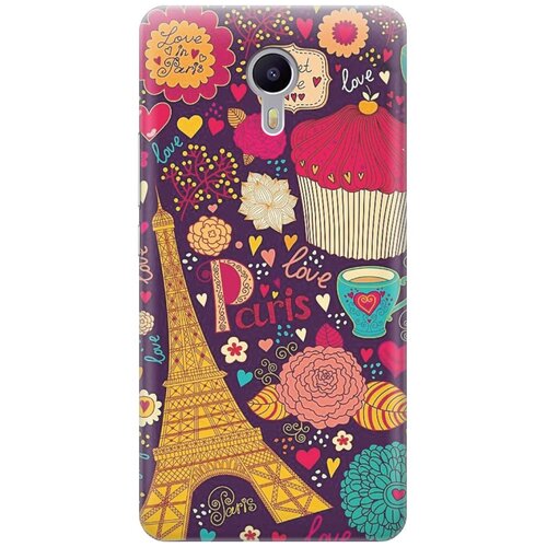 фото Cиликоновый чехол love in paris на meizu m3 max / мейзу м3 макс re:pa