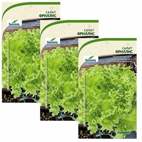 Семена Салат Фриллис 10шт Садовита (3 пакета) семена салат фриллис 10шт