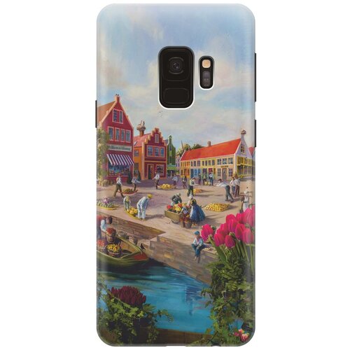 фото Re:paчехол - накладка artcolor для samsung galaxy s9 с принтом "старинный амстердам"