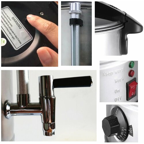 Кипятильник наливной KSITEX SKT-008L объем 8 л 950 Вт двойной корпус нержавеющая сталь терморегулятор 1592700₽