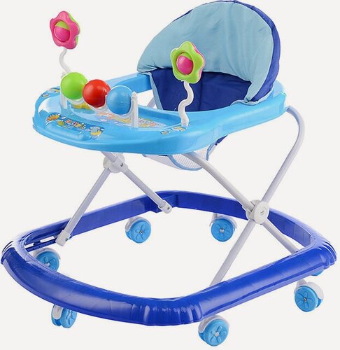 Изображение товара Ходунки детские музыкальные "Шарики с цветочками" Oubaoloon 902-C-2 , 7 колес, до 12 кг, в пакете