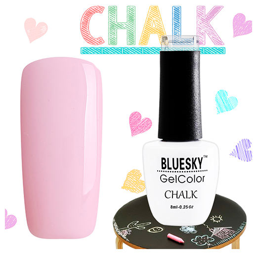 BlueSky, Гель-лак Chalk #001, 8 мл (розовый)