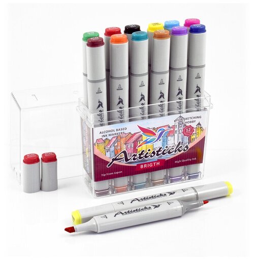 Artisticks Набор маркеров Style Bright (ARS 100-12 BOX BRIGHT), 12 шт.