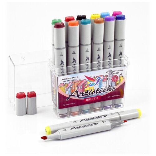 Artisticks Набор маркеров Style Bright (ARS 100-12 BOX BRIGHT), 12 шт.