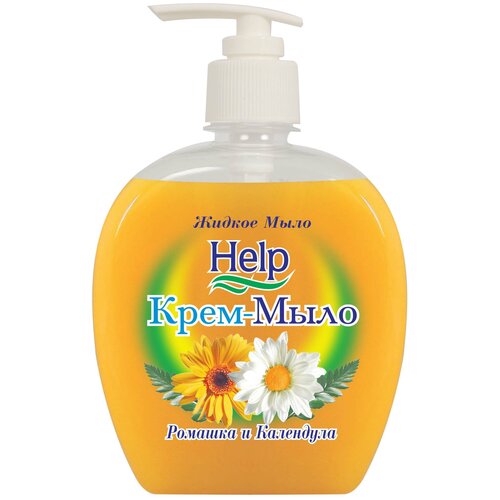 Help Крем-мыло Ромашка и календула, 500 мл, 500 г