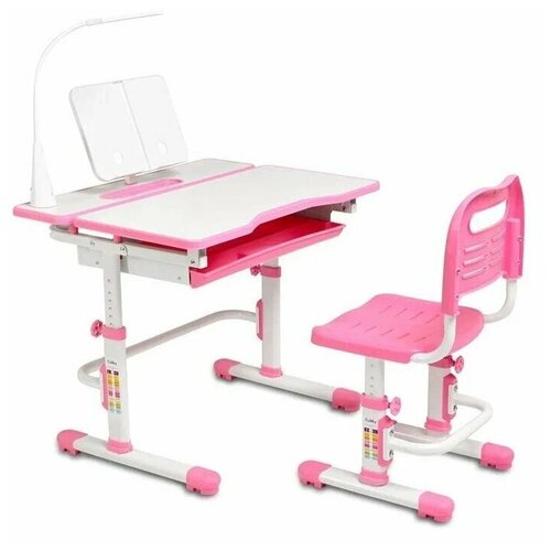 Комплект Cubby Парта и стул-трансформеры Botero, розовый