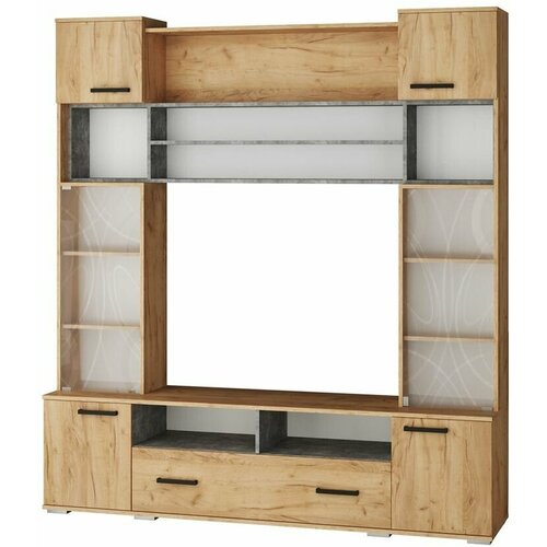 Гостиная Оскар-18 ОГЦС-1 Дуб крафт золотой Ателье светлое 18990₽