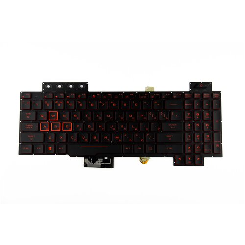Клавиатура для ноутбука, Asus FX505DV, FX505GD, Red WASD, черная, 1 шт.