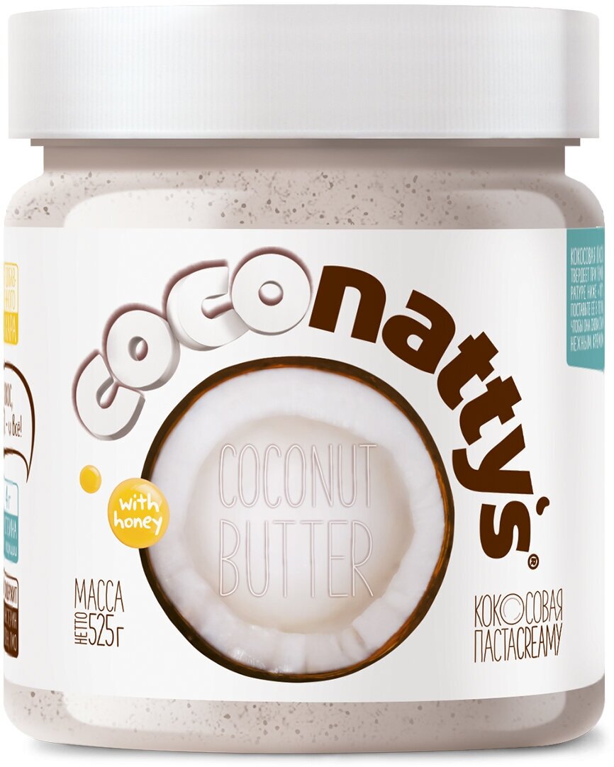 Паста кокосовая Nattys® Coconattys с мёдом 525 гр