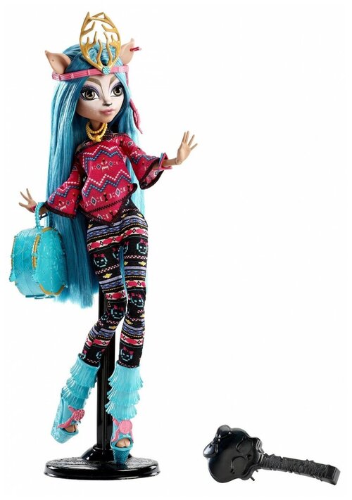 Кукла Monster High Монстры по обмену Изи Даундэнсер, 26 см, CJC61 разноцветный