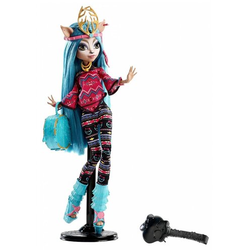 Кукла Monster High Монстры по обмену Изи Даундэнсер, 26 см, CJC61 разноцветный