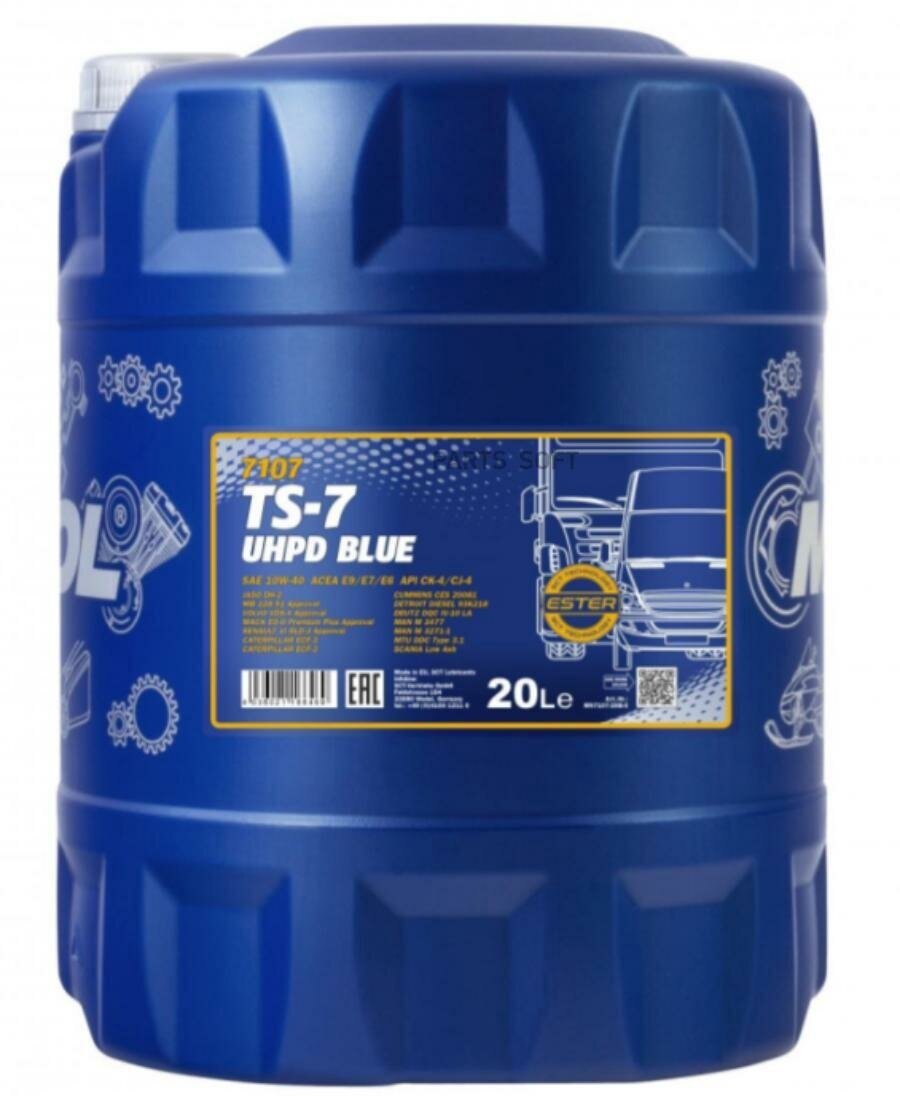 MANNOL MN710720 7107-20 MANNOL TS-7 UHPD BLUE 10W-40 Синтетическое моторное масо 10W40 20