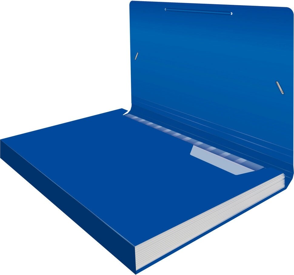 Портфель для документов, 13 отделений, A4, синий (BPP13BLUE) Бюрократ - фото №9