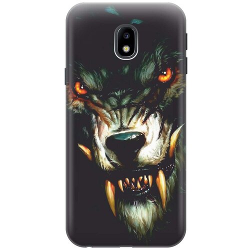 фото Cиликоновый чехол на samsung galaxy j3 (2017) / самсунг джей 3 2017 с принтом "злой оборотень" gosso