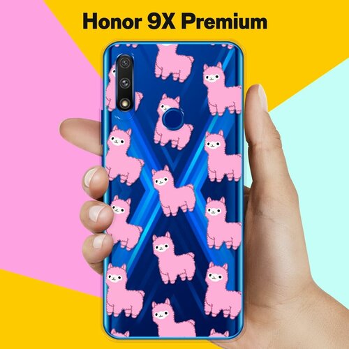 Силиконовый чехол Ламы на Honor 9X Premium силиконовый чехол на honor 9x premium хонор 9x премиум созвездия прозрачный