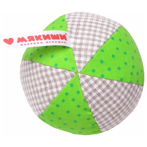 Погремушка Мякиши ЭКО мяч 362, зеленый