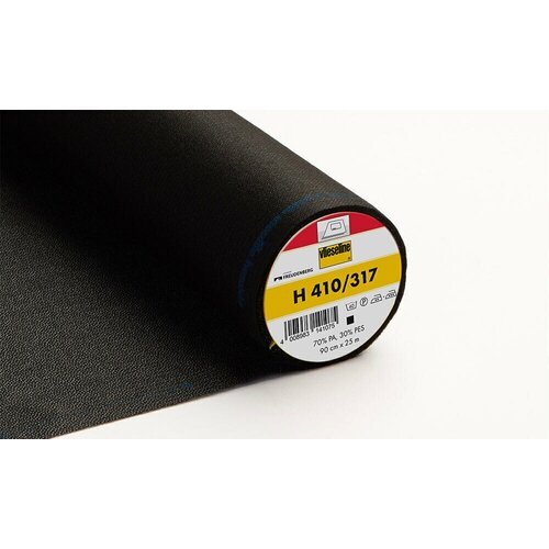 Клеевая прокладка флизелин H-410 - черный, 90см