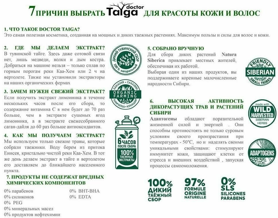 Натура Сиберика Био Сыворотка для лица витаминная Сияние кожи и иммунитет Doctor Taiga 30 мл