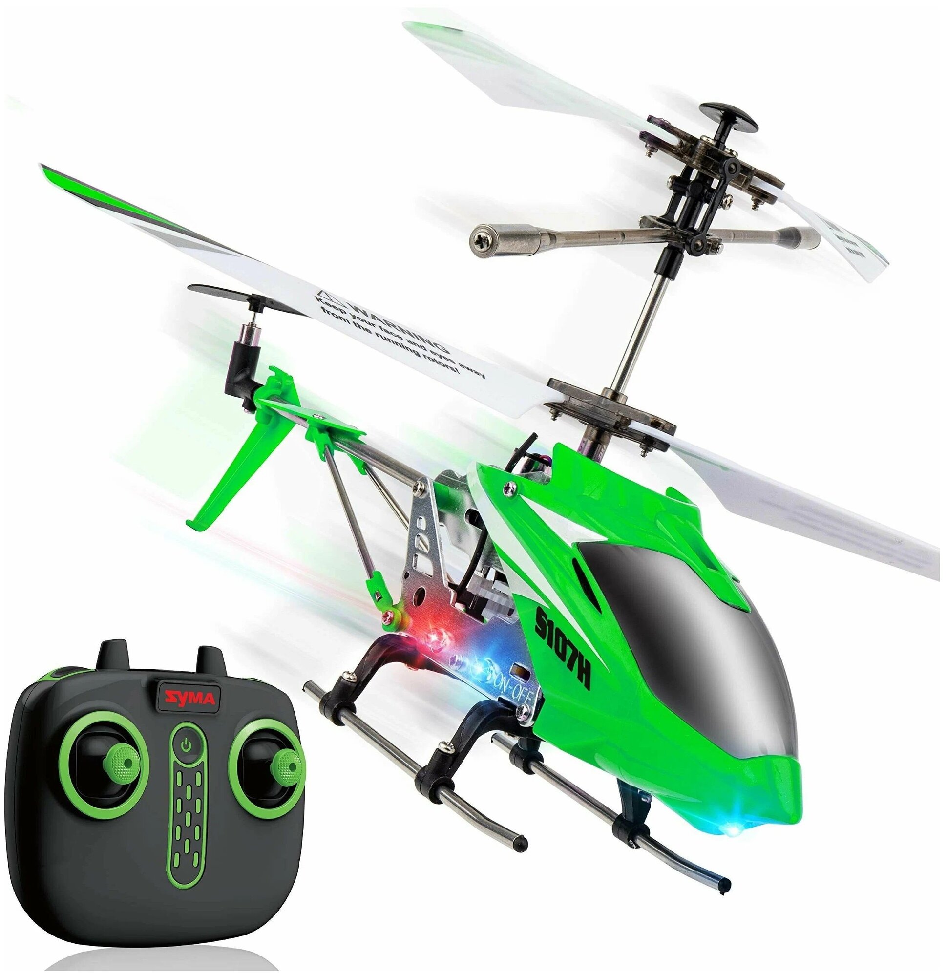 Радиоуправляемый вертолет Syma S107H Green 2.4G с функцией зависания - S107H