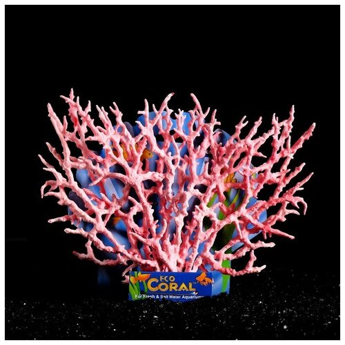 Коралл пластиковый большой 24,5 х 4 х 19 см, розовый