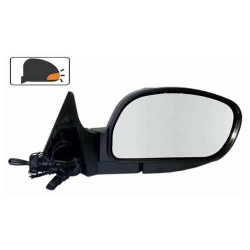 Зеркало боковое правое ВАЗ 2110-2112 модель НТ-10 УБО Волна с тросовым приводом регулировки с сферическим противоослепляющим отражателем нейтрального тона системой обогрева и указателем поворота 2145₽