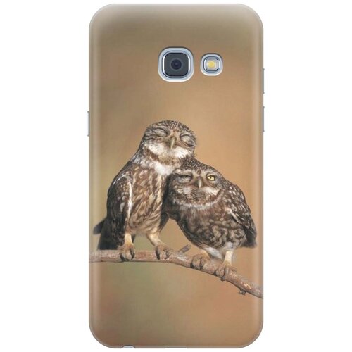 фото Cиликоновый чехол на samsung galaxy a3 (2017) / самсунг а3 2017 с принтом "пара совушек" gosso