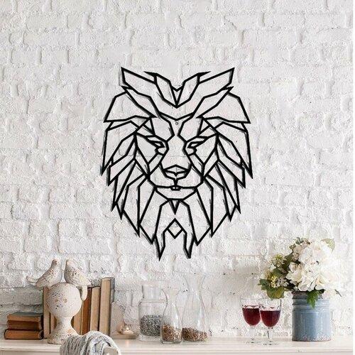 Панно металлическое Лев 30х30см 1352₽
