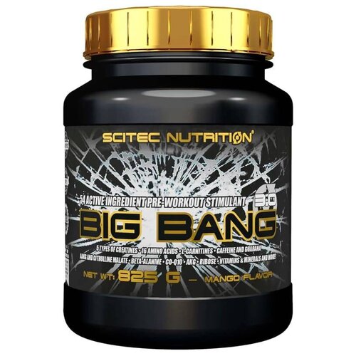 Scitec Nutrition Big Bang 3.0 825 г (Манго) предтренировочный комплекс scitec nutrition big bang 3 0 апельсин 825 гр 25 порций