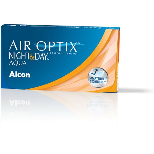 Купить Контактные линзы Alcon Air Optix Night & Day Aqua, 3 шт., R 8, 4, D +1, 75, бесцветный, лотрафилкон а